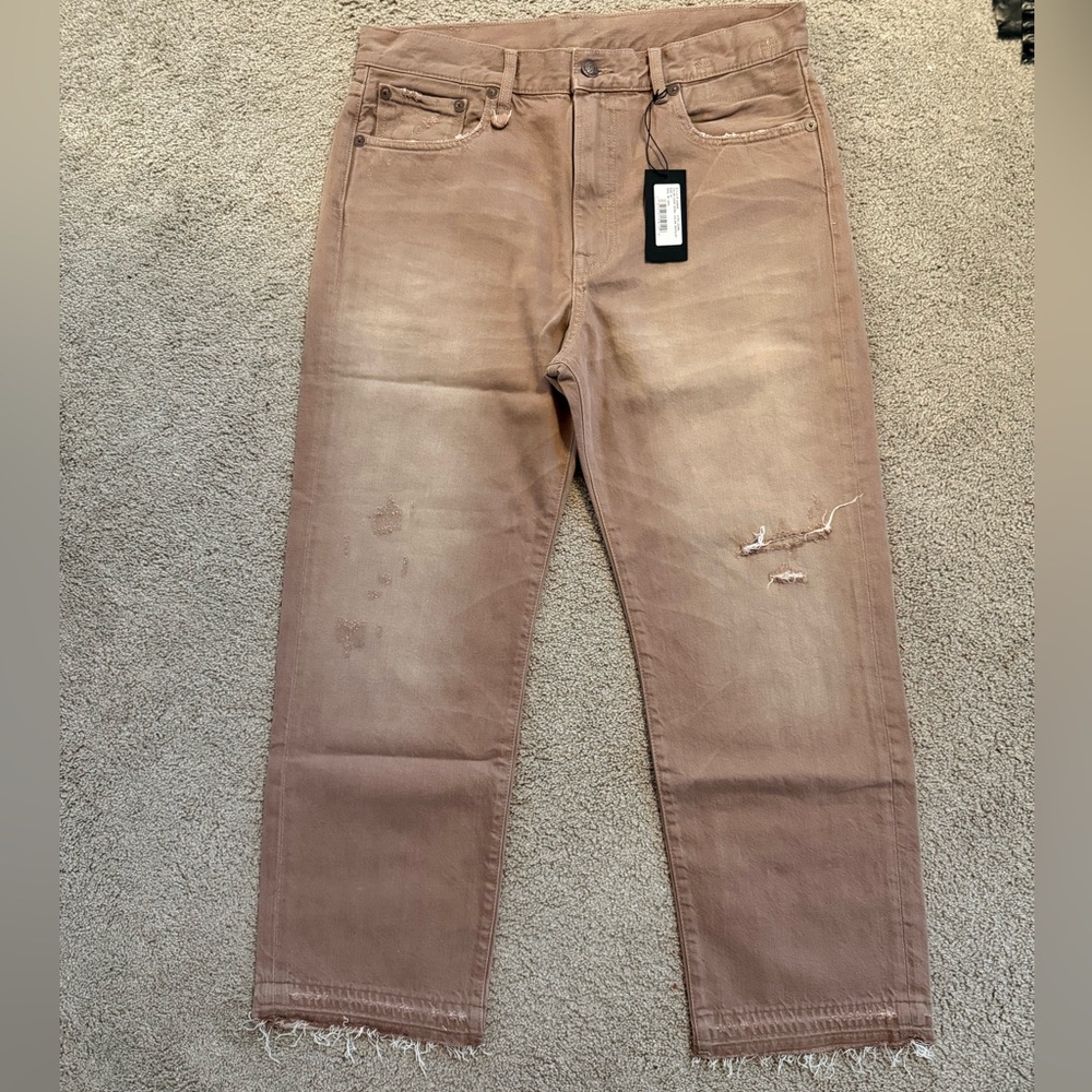 NWT R13 Distressed Boyfriend Jeans Sawdust 30